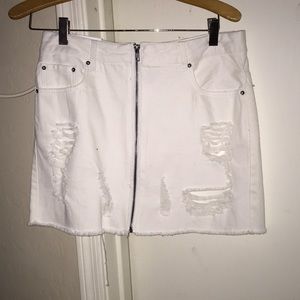 forever 21 mini white skirt